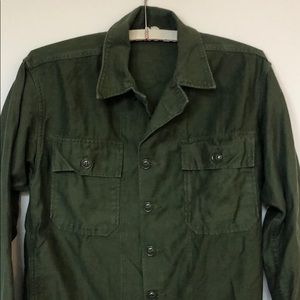 Vintage Army OG Sateen Field Utility Jacket-Rare!